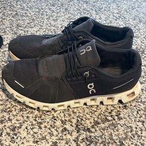 On Running Men's Black and White Athletic Shoes